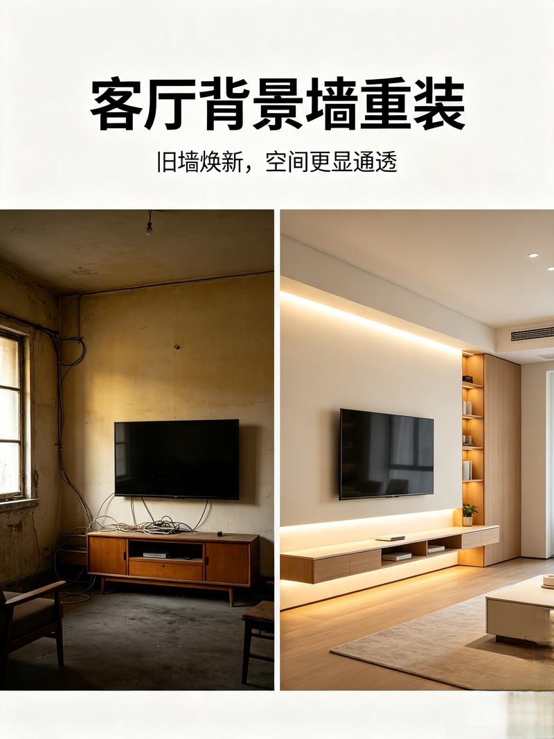 功夫旧改银川水电管线改造客厅施工实景照片